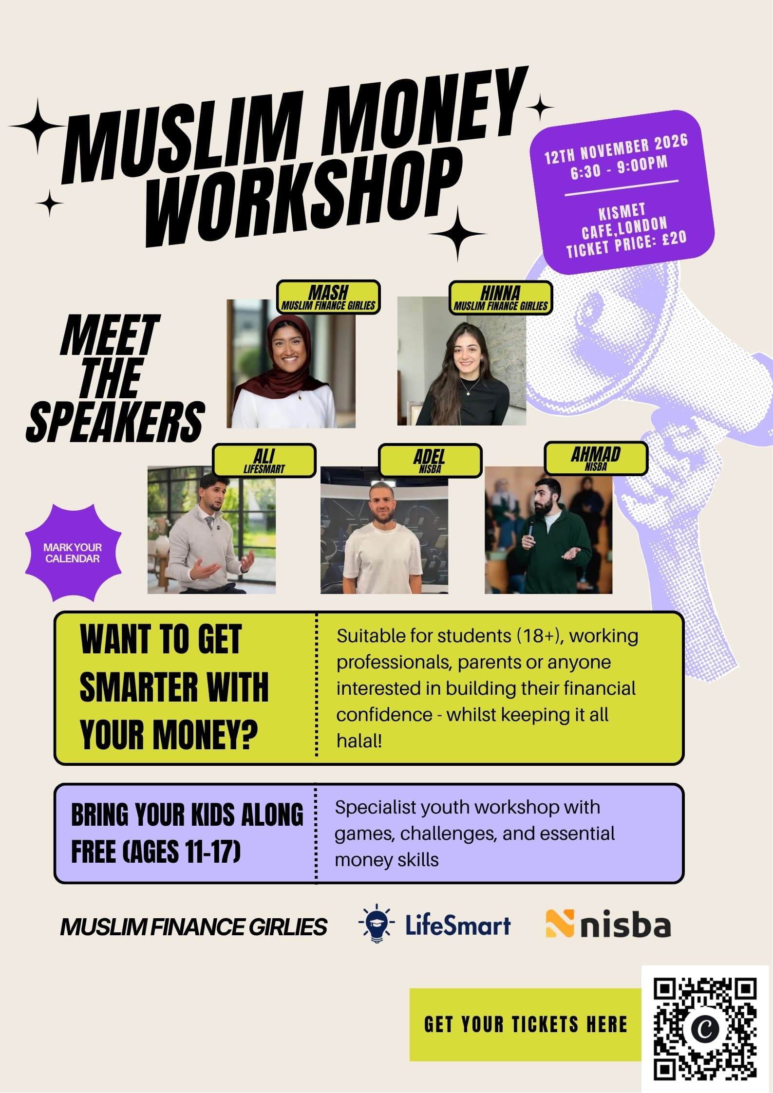 Muslim Money Workshop - LifeSmart, Muslim Finance Girlies, Nisba
